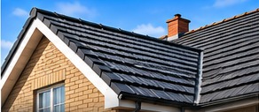 Storm damaged roof tiles
